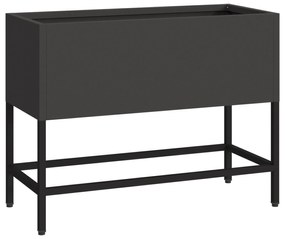 vidaXL Ανανεώσιμος Κήπος Υψηλής Διέλευσης 60x26x45 εκ Μαύρο Ατσάλι