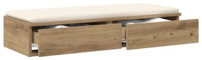 vidaXL Συρτάρια Κρεβατιού Artisan Oak 100x36,5x16,5 εκ. Φτιαγμένο από Στερεό Ξύλο
