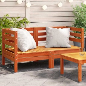 vidaXL Corner Sofa 2 τμχ. Solid Pine Wood Κερί Παλαίωσης Single Unit