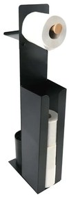 Βάση Χαρτιού Επιδαπέδια &amp; Πιγκάλ 07490.001 22,1x12,2x66,5cm Black Steel,Bamboo