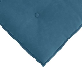 vidaXL Μαξιλάρι Πλάτης Μπλε 140 x 50 cm Υφασμάτινο Κορντουρά