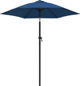 vidaXL Ομπρέλα Μπλε 200 x 224 εκ. Αλουμινίου