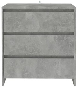 vidaXL Μπουφές Γκρι Σκυροδέματος 70x41x75 εκ. Επεξεργασμένο Ξύλο