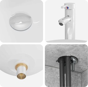 vidaXL Σετ Επίπλων Μπάνιου 2 pcs Γκρι Σκυροδέματος Επεξεργασμένο Ξύλο