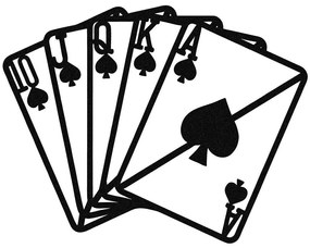 Διακοσμητικό Τοίχου Kare As 279ENZ1230 60x45cm Black Wallity Μέταλλο