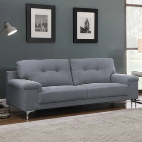 WOODWELL NOTE Kαναπές Σαλονιού - Καθιστικού 3Θέσιος, Ύφασμα Water Repellent Μπλε - Γκρι 211x89x85cm Ε965,31