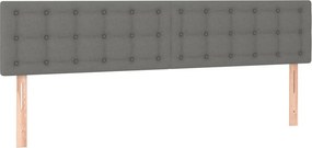 vidaXL Κρεβάτι Boxspring με Στρώμα Σκούρο Γκρι 200x200 εκ. Υφασμάτινο
