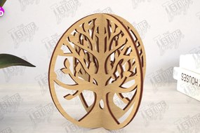 Σετ των 2 Intra απο ξύλο plywood 3mm-4mm πάχος 3D Decor | Σχήμα δέντρου | Διακόσμηση σπιτιού Δίασταση 30x20 cm INTRAFABR-113992024