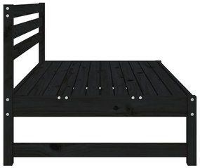vidaXL Καναπές Κήπου Μεσαίος Μαύρος 120 x 80 εκ. από Μασίφ Ξύλο Πεύκου