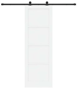 vidaXL Συρόμενη Πόρτα ORKDAL Λευκό και μαύρο 78 x 232 cm