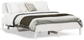 vidaXL Σκελετός Κρεβ. Χωρίς Στρώμα Λευκό 120x190 εκ Μασίφ Πεύκο