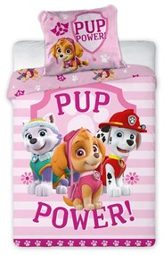 Παπλωματοθήκη Βρεφική Διπλής Όψης Paw Patrol 61 (Σετ 2τμχ) Pink Viopros 100x135cm 100% Βαμβάκι