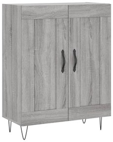 vidaXL Ντουλάπι Γκρι Sonoma 69,5 x 34 x 180 εκ. Επεξεργασμένο Ξύλο