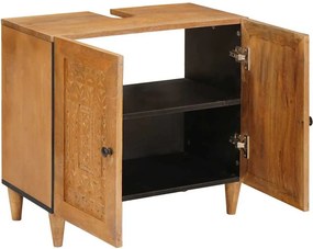vidaXL Ντουλάπα Νιπτήρα Mπάνιου Light Brown 62 x 33 x 58 εκ.