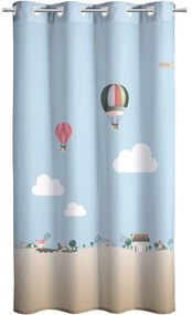 Κουρτίνα Παιδική Soft-Touch Village Light Blue Saint Clair 160x240 cm 160x240cm Πολυέστερ