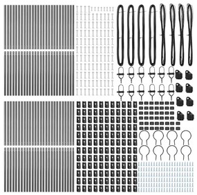 vidaXL Στύλος Περιφράξεων 52 pcs Γκρι 3.2 x 3.2 x 200 εκ Ατσάλι