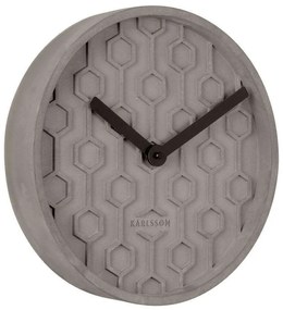 Ρολόι Τοίχου Honeycomb KA5869GY 31x5cm Grey Karlsson Cement