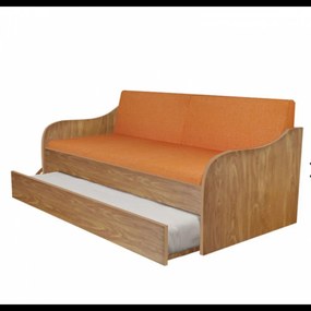 SB-00063 Κρεβάτι-καναπές "SILKY" με συρόμενο κρεβάτι σε χρώμα ανιγκρέ 80x190
   , 1 Τεμάχιο
