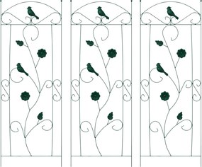 vidaXL Φράχτης Κήπου 3 pcs Πράσινο 110 x 40 cm Ατσάλι