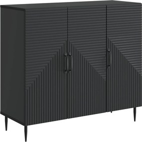 vidaXL Πλαϊνό γραφείο Μαύρο 89 x 34,5 x 80 εκ Επεξεργασμένο Ξύλο