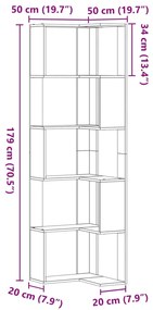 ΒΙΒΛΙΟΘΗΚΗ ΓΩΝΙΑΚΗ 5 ΕΠ. ΚΑΦΕ ΔΡΥΣ 50X50X179 ΕΚ ΕΠΕΞ. ΞΥΛΟ 852588