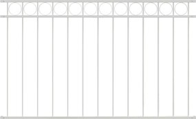 vidaXL Στοιχείο Φράχτη Assen Λευκό 170 x 80 εκ. Ατσάλι