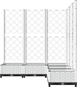 vidaXL Γλάστρα Κήπου Λευκό 120 x 120 x 121,5 cm