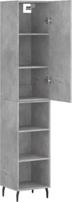 vidaXL Ντουλάπι Γκρι Σκυροδέματος 34,5x34x180 εκ. Επεξεργασμένο Ξύλο