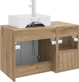 vidaXL Σετ Επίπλων Μπάνιου 2 τμχ. Artisan Δρυς Επεξεργασμένο Ξύλο
