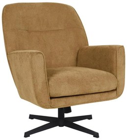 Πολυθρόνα Περιστρεφόμενη Rachel Fylliana με Μαύρη Μεταλλική Βάση και Κίτρινο Ύφασμα 76x80x91,5 εκ. 76x80x91.5 εκ.