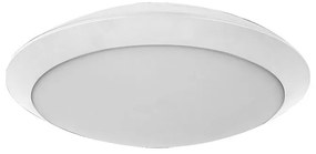 Adeleq Πλαφονιέρα Pc Στρογγυλή 'Ufo' Φ300mm 2 Ντουί Ε27 Ip65 Λευκή 21-8000