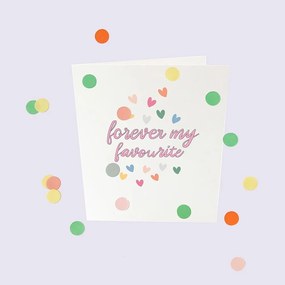 Ευχετήρια Κάρτα Κονφετί Forever My Favorite GL-BC-07 10x9cm Multi The Gift Label