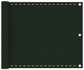 Διαχωριστικό Βεράντας Σκούρο Πράσινο 75 x 300 εκ. από HDPE - Πράσινο