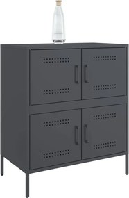 vidaXL Μπουφές Ανθρακί 68x39x79 εκ. από Ατσάλι