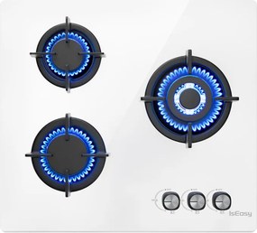 ISEASY MGBG-603 εστία αερίου, 3 καυστήρες (λευκό)