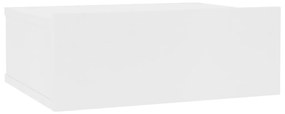 vidaXL Κομοδίνο Κρεμαστό Λευκό 40 x 30 x 15 εκ. από Επεξεργασμένο Ξύλο