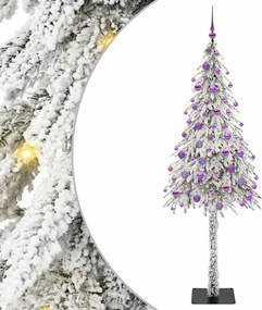vidaXL Χριστουγεννιάτικο Δέντρο με 300 LED Λευκό 180 cm ΠΕ και Ατσάλι