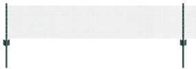 vidaXL Σιδερένιος φράχτης  με 5 U Posts Πράσινος 0.4x10 μ