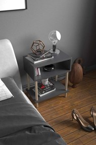 Κομοδίνο Ανθρακί LIEL 45x30x60