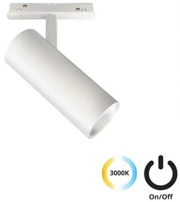 Σποτ Φωτιστικό Ράγας LED IP20 20W 3000K Magnetic Viokef 4244101S Λευκό