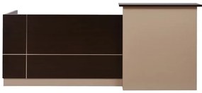 ΓΡΑΦΕΙΟ ΥΠΟΔΟΧΗΣ DALTON HM2068.01 ΜΕΛΑΜΙΝΗ ΣΕ WENGE-ΜΠΕΖ 240x80x106Υεκ.