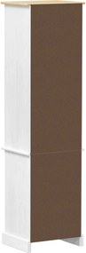 vidaXL Ντουλάπι Μπάνιου Λευκό 50 x 40 x 185 εκ. Στερεά ξυλεία πεύκου