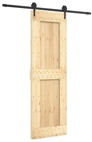 vidaXL Συρόμενη Μεσόπορτα με Μηχανισμό 70 x 210 εκ. Μασίφ Ξύλο Πεύκου