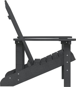 vidaXL Καρέκλα Κήπου Adirondack Ανθρακί από HDPE