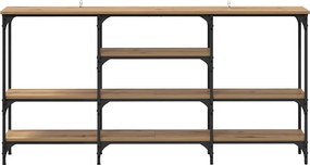 vidaXL Τραπέζι κονσόλας με ράφι artisan δρυς 160 x 29 x 80 εκ.