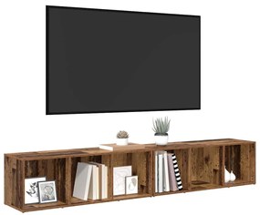 vidaXL Σετ επίπλου τηλεόρασης 2 pcs Παλιό Ξύλο Επεξεργασμένο ξύλο