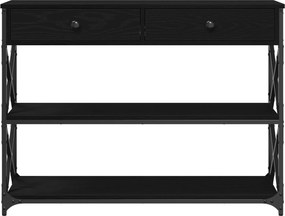 vidaXL Κονσόλα Τραπέζι Μαύρη δρυς 100 x 28 x 75 εκ