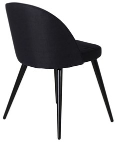 Venture Home Καρέκλες Τραπεζαρίας Velvet 2 τεμ. Μαύρες από Πολυεστέρα - Μαύρο