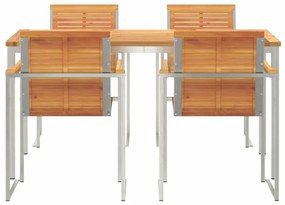 vidaXL Σέτ φαγητού για κήπο 5 pcs