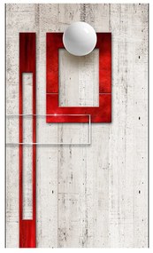 Φωτοταπετσαρία - Concrete, red frames and white knobs 50x1000